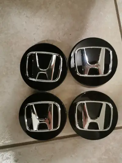 Set of black Honda center caps for OEM rims fit only 69 mm dia , Only fit orginal Honda and Acura ri...