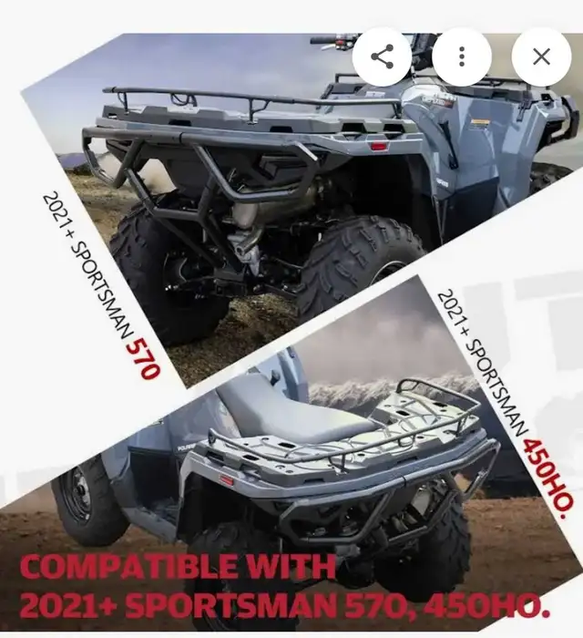  Rear Rack Extender for Polaris Sportsman  in ATV Parts, Trailers & Accessories in Markham / York Region - Image 2