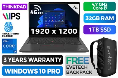 Lenovo ThinkPad T14,E15,E14,P15 UPTO (i7 13th / 32GB / 2TB SSD), View more