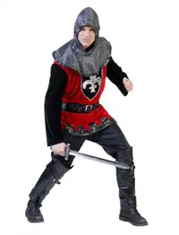 Halloween Costume Deguisement - Red Knight Templier Adulte 46/48