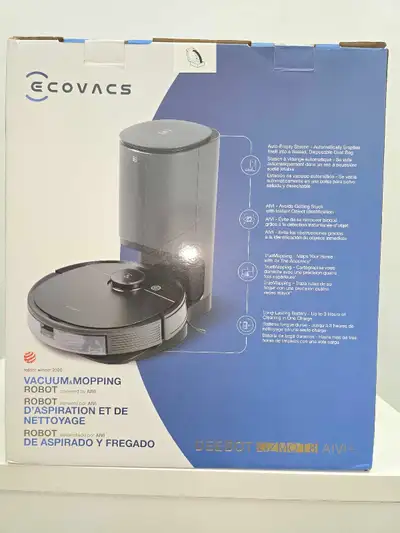I'm selling a nearly new Ecovacs DEEBOT OZMO M8 AIVI+, a smart vacuum and mop robot that offers effi...