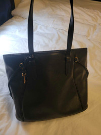 Fossil Black leather Tote