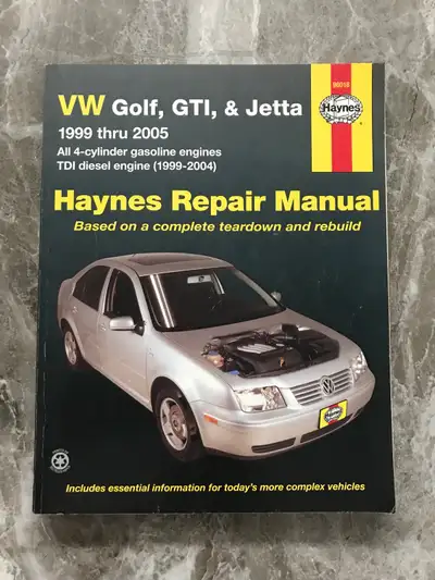 VW Golf, GTI & Jetta 1999 thru 2005 Haynes Repair Manual, 96018, View more
