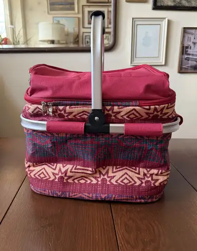 Fun Red Collapsable Cooler Picnic Tote Summer Food Hot Cold, View more