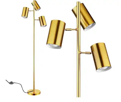 Pole Lamp with 3 Adjustable Rotating Lights,Farmhouse Floor Lamp, View more