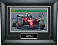 Carlos Sainz Jr - Cadre Photo 20X30 cm 2023 Ferrari F1 Signée