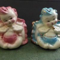 Hull 2 vintage Cherubs planter-or pen holder, in Penticton