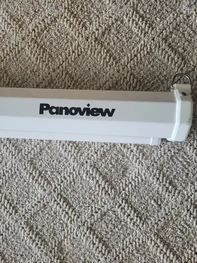 7 foot wide Panoview projector screen. Only used in an office.