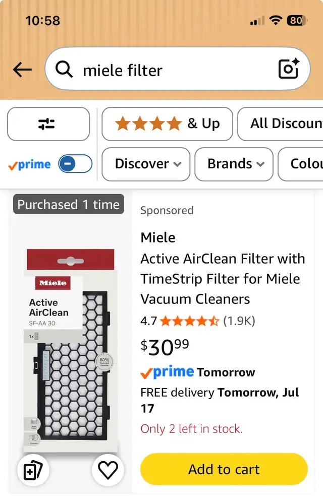 Miele Vacuum Filter NEW in Vacuums in Calgary - Image 3