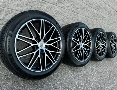 Michelin Pilot Alpin 5 SUV *NC0 Rated* Snow Tires and original 21 inch Porsche Cayenne staggered 'RS...