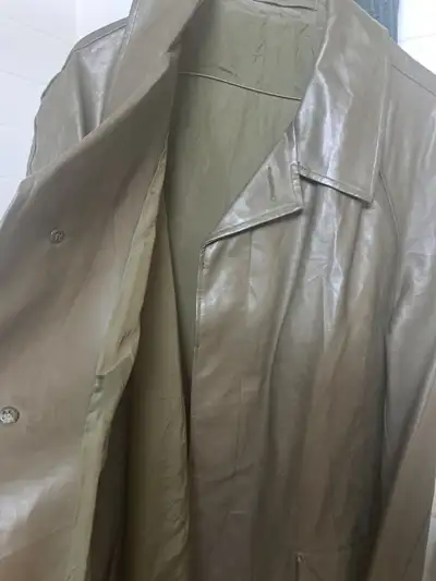 Hugo Boss Leather Trench Coat Jacket Easy Line Men's Vintage, View more