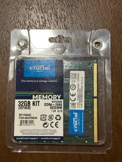 2x16GB DDR4, View more