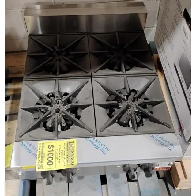 Rosko Countertop 4 Burner Commercial Gas Stovetop