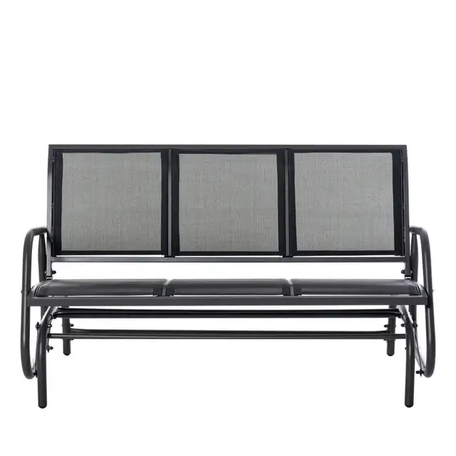 3-Seat Outdoor Glider Chair, Patio Rocking Chair, Steel Frame, in Chairs & Recliners in Markham / York Region - Image 9