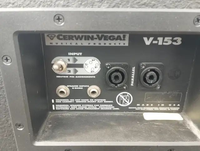 Cerwin Vega V153 3-way passive pa speakers in Other in City of Toronto - Image 7