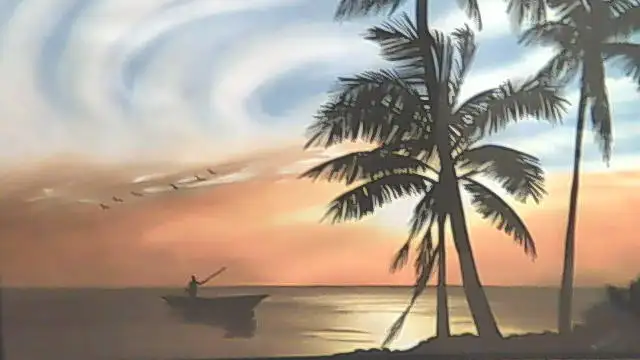Painting/Picture Tropical Scene on Canvas in Arts & Collectibles in Burnaby/New Westminster - Image 3