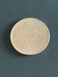 Token Ponts Jacques Cartier Et Champlain Bridge Token Coin 
