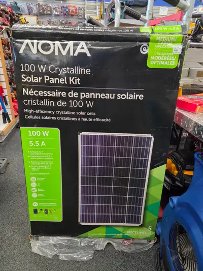 NOMA 100 Watt, 12V Crystalline Solar Panel Kit @ Cashopolis!!!, View more