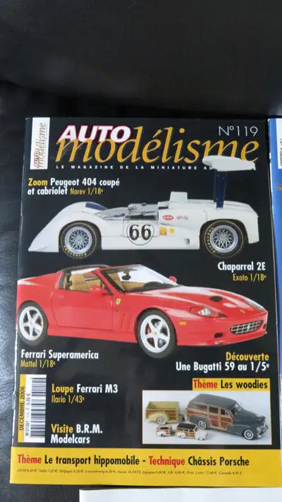 Maison non fumeur. Très rares magazines vintage de diecast, Auto Modélisme # 119-120-125: $8 chacun....