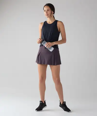 LULULEMON LOST IN PACE SKIRT 13" BLACK CURRANT SIZE 6, View more