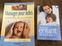 2 livres: massages et enfant de 3 à 6 ans