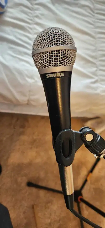 Shure microphone with stand , View more