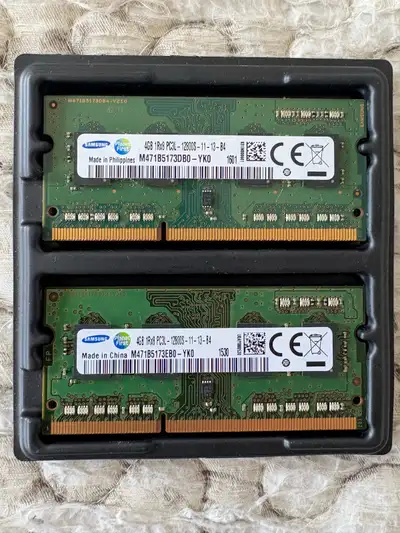 Samsung 8GB (2x4GB) DDR3L 1600Mhz, Matching Pair, View more