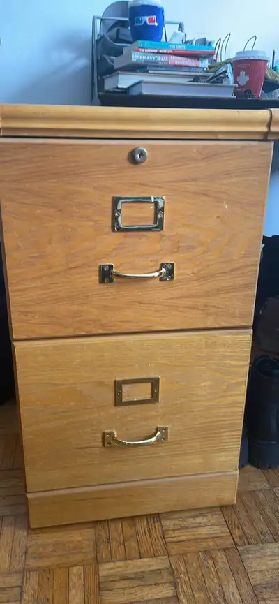 Solid Wood filing cabinet $40, View more