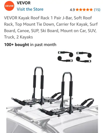 Two kayaks gently used. Come with paddles and kayak rack. They both have a dry compact area. They ar...