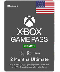 Xbox Game Pass 2 Months Key Code USA ONLY 