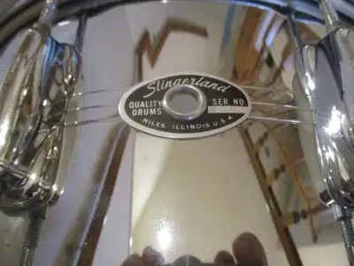 Gene Krupa Sound King , 6.5 x14 , 10 lug Chrome on Brass , new evans genre Dry batter and snare side...