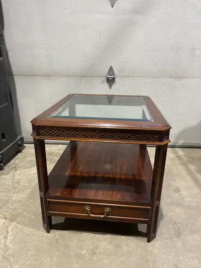 Vintage Century Side Table glass top, View more