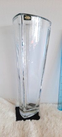 Bohemia Crystal vase from the Triangle collection, Czech made