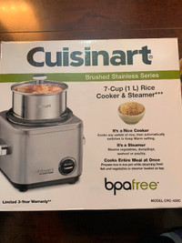Cuisinart 7-cup stainless steel rice cooker/steamer - brand new