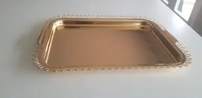 Reduced! Beautiful Kate Spade Large Gold Plated Tray, View more