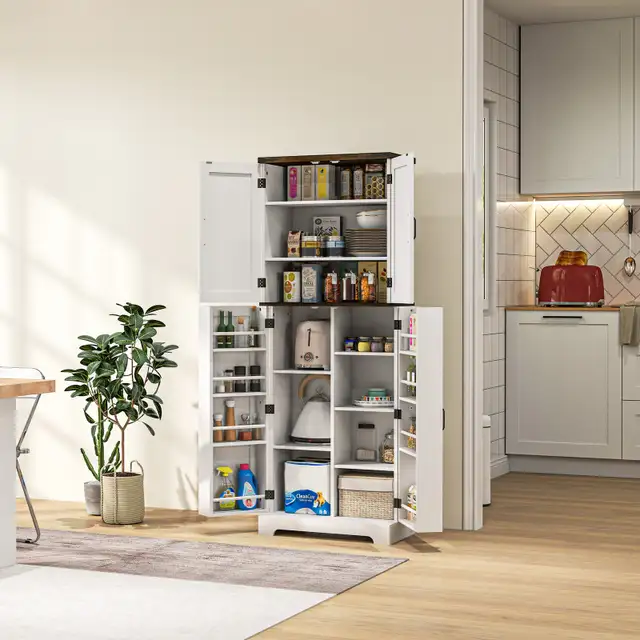 64" Tall Kitchen Pantry Cabinet with Spice Racks and Adjustable in Storage & Organization in Markham / York Region - Image 5