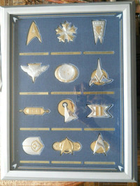 Star Trek Sterling Insignia Badges Franklin Mint