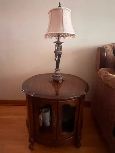Pair of End Tables with Lamps, View more