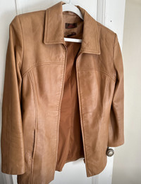 Danier brown leather jacket 