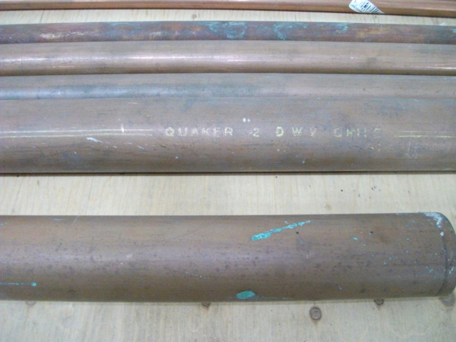 Tuyau de cuivre 1/2, 3/4, 1-1/4 et 2 po. Type M, L et DWV dans Plomberie, éviers, toilettes et bains  à Lanaudière - Image 4