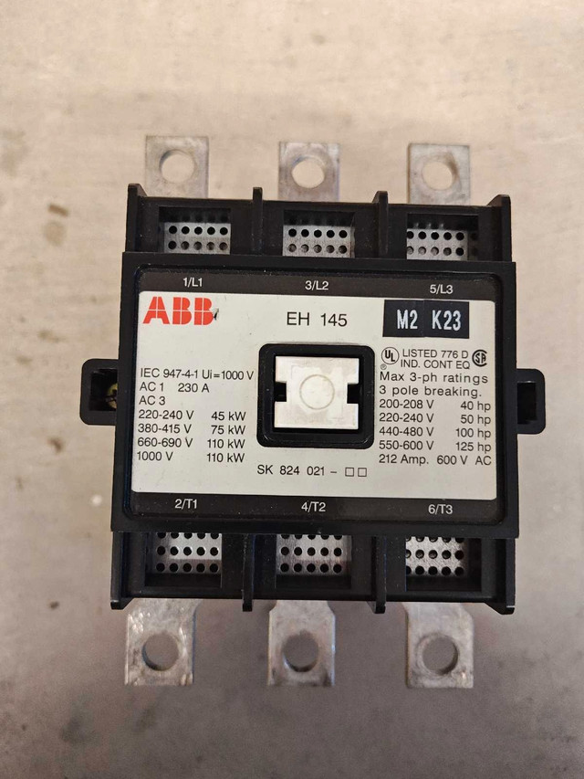 ABB CONTACTOR EH 145 3P 230A 600V in Other Business & Industrial in Markham / York Region - Image 2