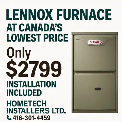 Any kind of furnace Lennox, Carrier, Keeprite, Bosch Install and repair Call HVAC experts 416-301-44...