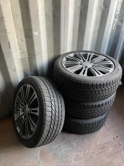 Snow Tires and Rims (4) Bridgestone Blizzak 205/50R17 Fits BMW M235i