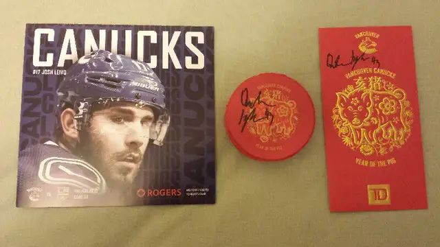 Vancouver Canucks autograph items Hughes Pettersson Sedin Boeser in Arts & Collectibles in Downtown-West End - Image 3