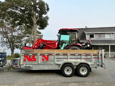 Package deal, 2024 TYM tractor, backhoe, dump trailer 4500lb forks. $97000.00 or take over remaining...