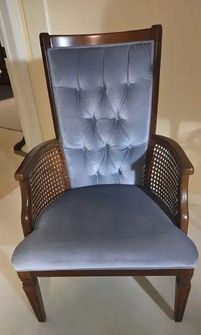 antic light grey chair, View more