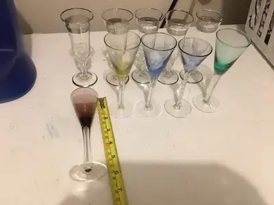 5 shooter glasses, 5 1/2” high - $10, View more