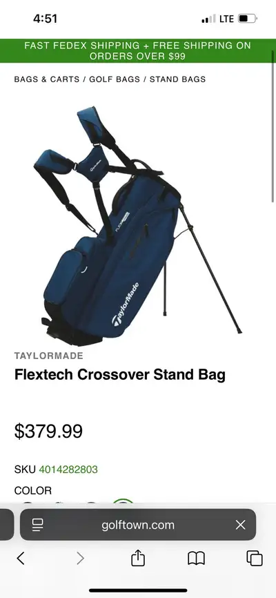 NEW Taylor made Flextech crossover golf bag, View more