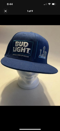 Bud Light Hat  Super Bowl LVll Football Cap Chiefs Eagles 