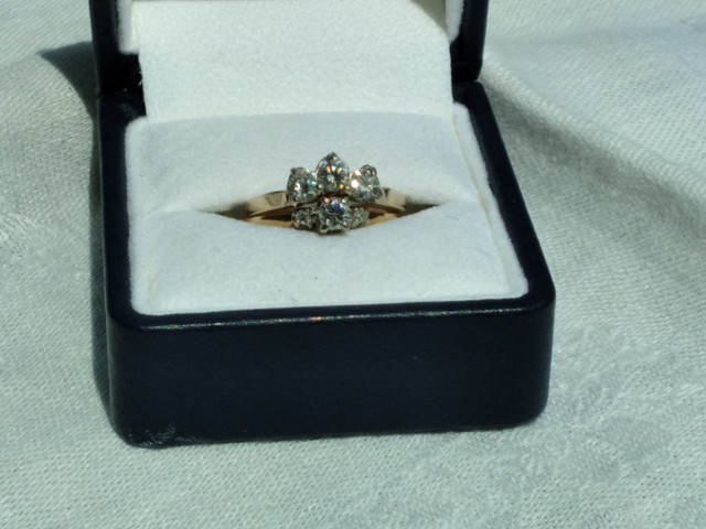 14K yellow gold diamond engagement set size 7.5 in Jewellery & Watches in Kitchener / Waterloo